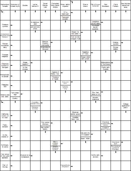 ARROWWORD 03-08-2026 — free online arrowword puzzle
